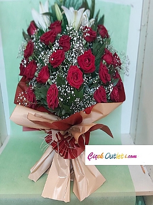 lilyum ve 21 gl buketi